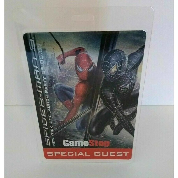 Spider-Man 3 New York City Launch Party Special Guest Pass Video Game Black Red - Picture 2 of 8